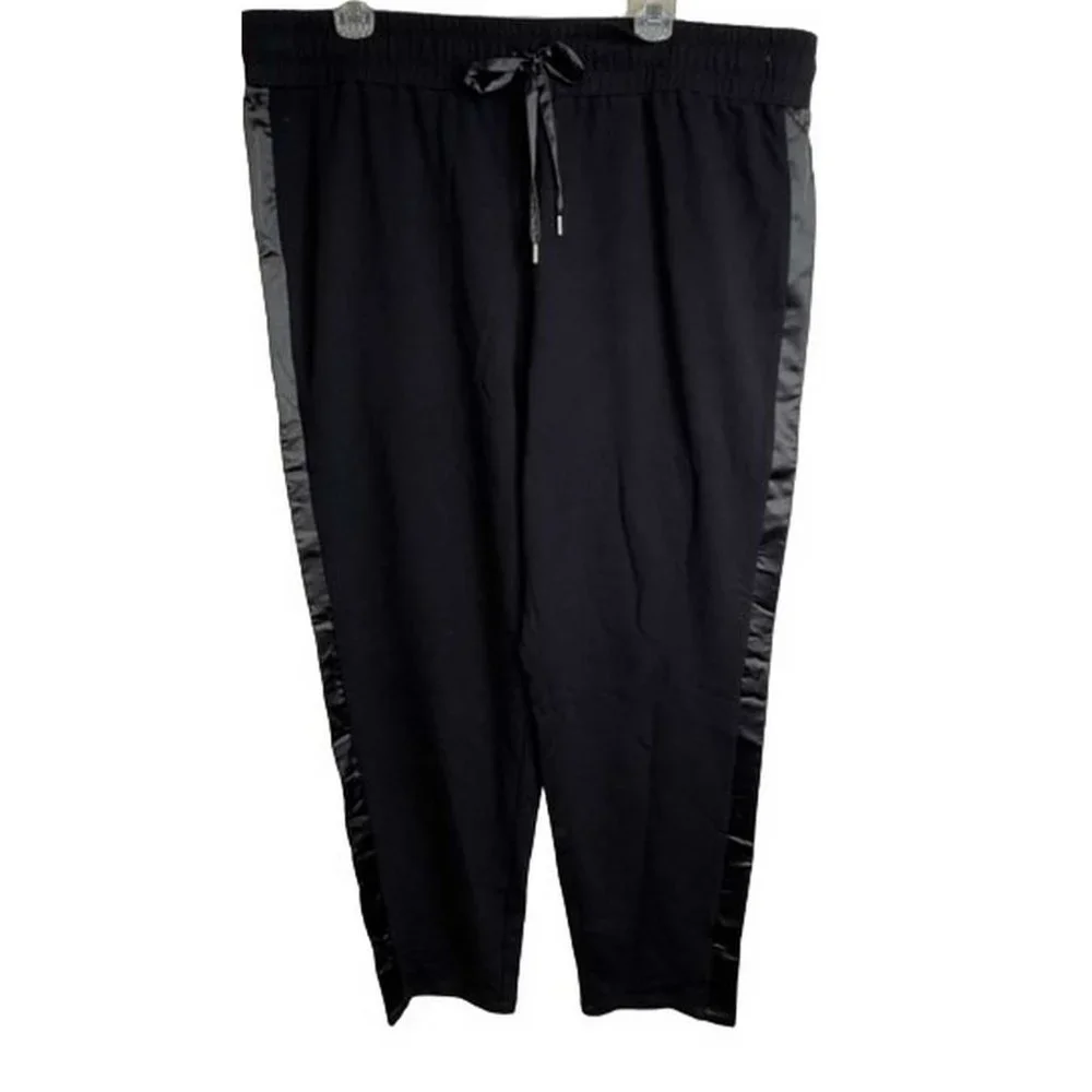 J Jason Wu Regular Tapered Knit Jogger with Satin Detail X LARGE (555)